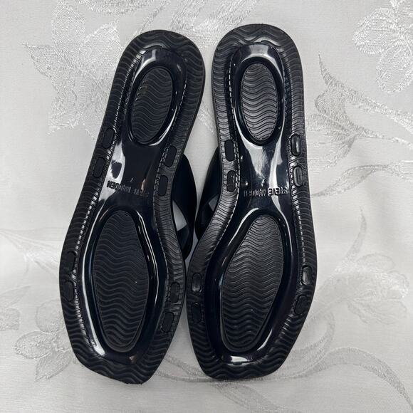 Steve Madden Sandals Womens Horizon Slide Flats Slip Black Casual Beach Size 7M - Picture 5 of 6